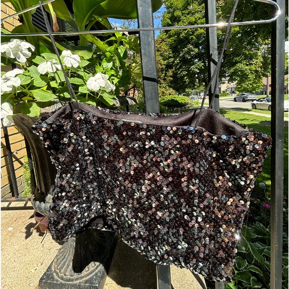 Sparkly sequence spaghetti strap cami from garage. - Picture 2 of 2